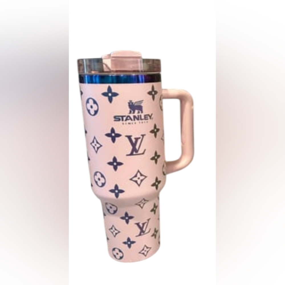 Pink Laser Stamped Stanley  design Tumbler 40 OZ